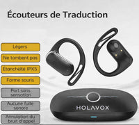 Ecouteurs traducteurs sans fil avec boîtier de chargement, technologie avancée