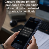 Holavox -Traducteur vocal Instantané portable 140+ Langues en action, fournissant des traductions précises instantanément.